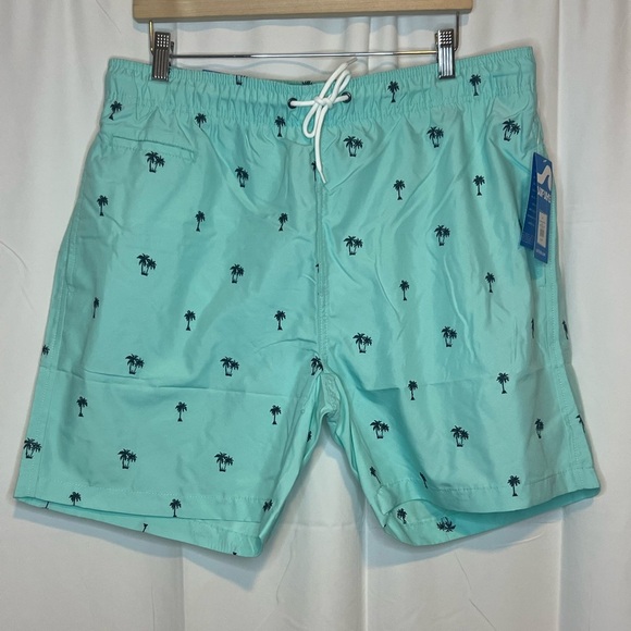 Men's Swimwear Aqua Trunks With Palm Trees Size XL NWT's - Picture 1 of 6